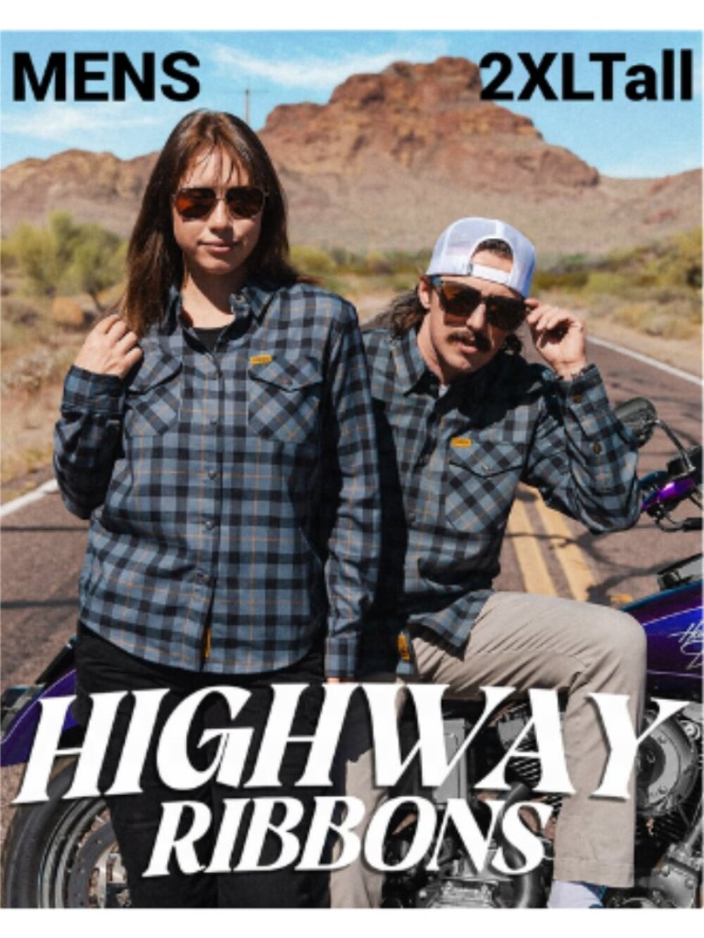 DIXXON Flannel HIGHWAY RIBBONS Flannel Shirt - Men's 2XL Tall
